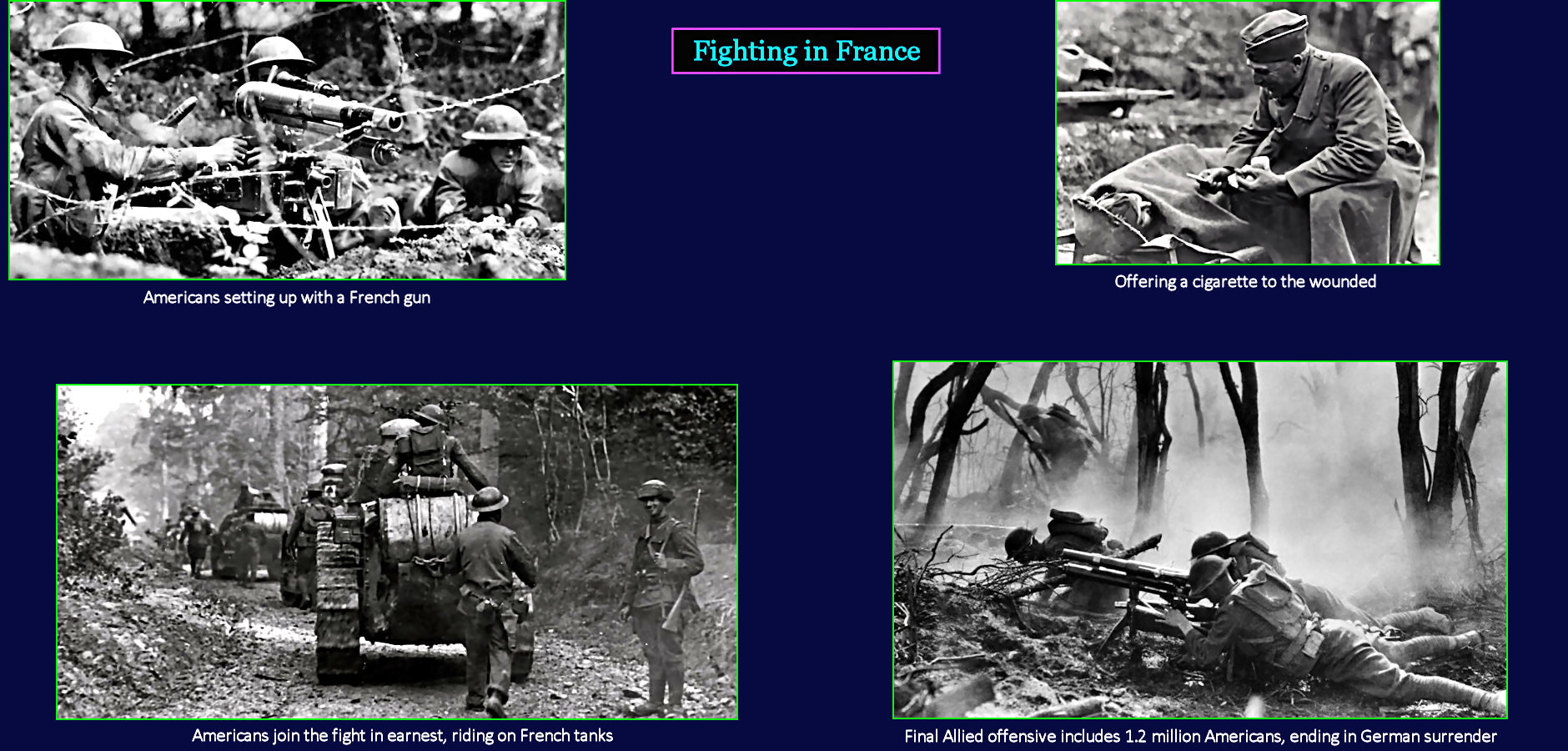 Americans troops in France, 1917